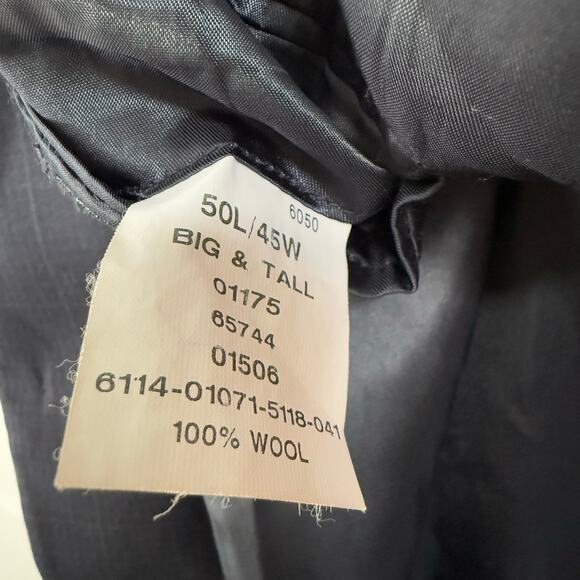 Jos. A. Bank Men's Blue Navy 100%Wool Two Buttons Sportscoat Blazer Size 50L - Picture 7 of 10